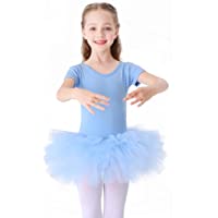 Bezioner Maillot de Danza Tutú Vestido de Ballet Gimnasia Leotardo Algodón Body Clásico para Niña